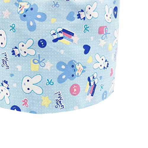 Cloudkids Sombrero Enfermera Unisex Ajustable Robin Hat Estampado Animal Sombrero Quirofano Reutilizable Dentista Gorro Gorro de Trabajo Algodón para Pelo Largo Corto (Conejo)