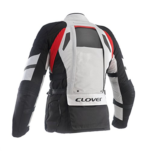 Clover Crossover-3 Moto Chaqueta Airbag Compatible, Negro/Blanco, XXL