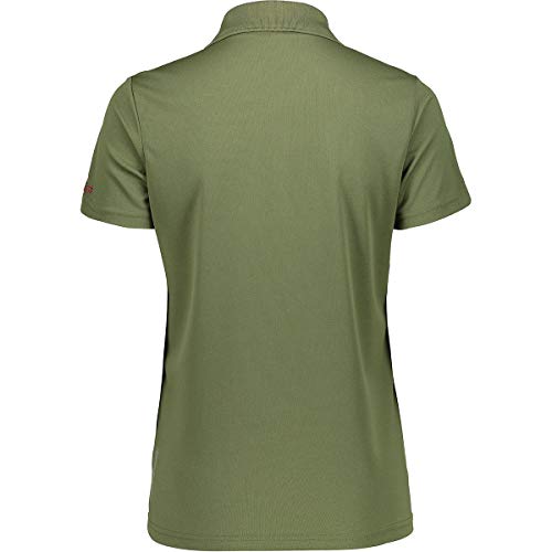 CMP Piquet Outdoor 3T59676 Polo, Mujer, Verde (Olive), D36