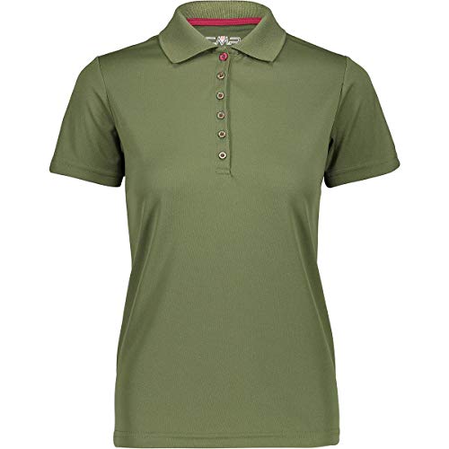 CMP Piquet Outdoor 3T59676 Polo, Mujer, Verde (Olive), D36