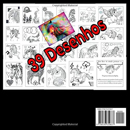 Coloração Cavalos Crianças: Desenhos Equinos para Colorir / Para crianças que adoram cavalos / Todos os Estilos de Ilustração para uma Bela Criatividade