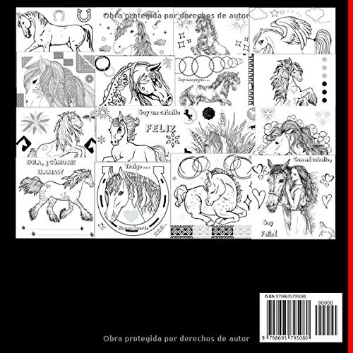 Coloración caballos Niños: Dibujos equinos para colorear / Para los niños que aman los caballos / Todos los estilos de ilustración para una hermosa creatividad