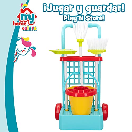 ColorBaby - Carrito limpieza 55 cm my home colors