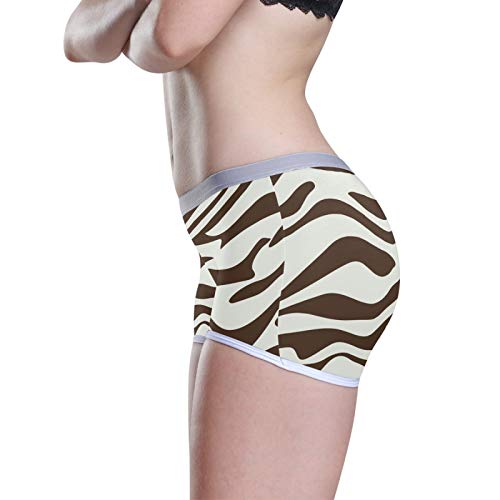 colormu Boxer Briefs Ropa Interior para Mujer Boyshort Panties Soft Zebra Prints