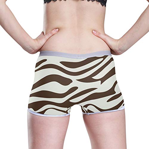 colormu Boxer Briefs Ropa Interior para Mujer Boyshort Panties Soft Zebra Prints