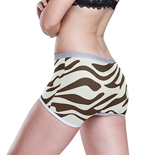 colormu Boxer Briefs Ropa Interior para Mujer Boyshort Panties Soft Zebra Prints