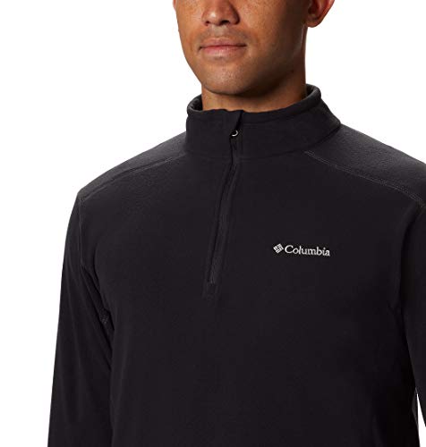 Columbia Klamath Range II Half Zip, Forro polar con media cremallera para Hombre, Negro