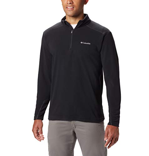 Columbia Klamath Range II Half Zip, Forro polar con media cremallera para Hombre, Negro