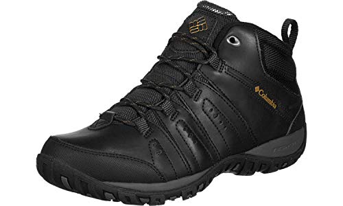 Columbia Woodburn II Chukka Waterproof Omni-Heat, Botas de Senderismo, para Hombre, Negro (Black, Goldenrod), 41 EU