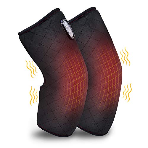 Comfier Envoltura de Rodillera con Calefacción con Masaje - masajeador de rodilla con vibración con almohadilla térmica para la fatiga de la rodilla, masajeador de piernas