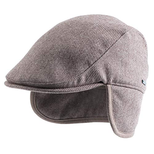 Comhats Gorra de invierno para hombre, con orejeras, 55-60 cm, 91588_light camel, M