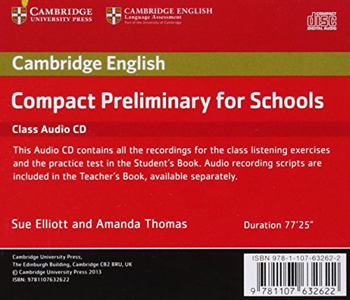 Compact Preliminary for Schools Class Audio CD (Cambridge English)