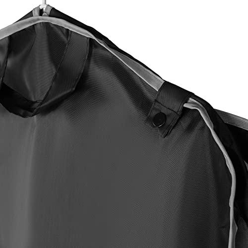 Compactor Funda larga para abrigos óptima viajes. Con ventana transparente y percha, Color negro, Tamaño 60 x 5 x 137 cm, RAN4592