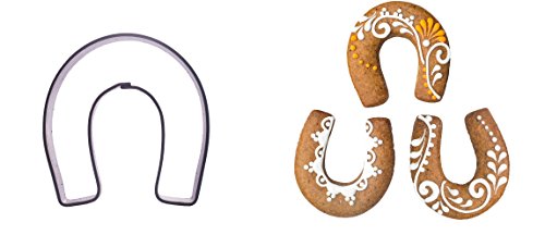 Cortadores de galletas caballo - 5 piezas hobby herradura hoja de arce y roble - acero inoxidable - ideal para pastelería fruta y sándwiches