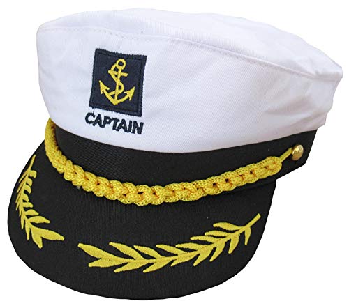 COSAVOROCK Hombre Camisetas de Capitán con Gorra (XL, Captain)