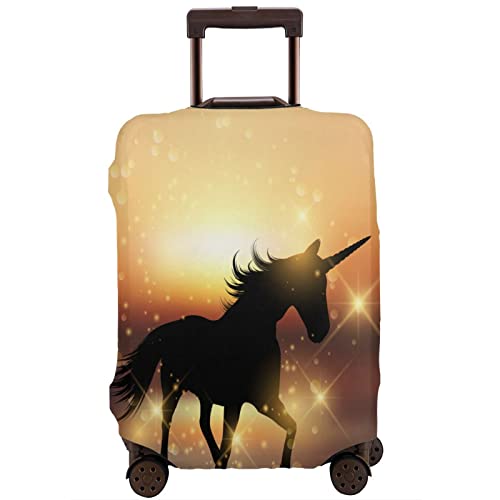 COSNUG Funda para equipaje (solo para caballo de unicornio en el atardecer, funda protectora de equipaje para maleta de viaje de 18 a 32 pulgadas, multicolor, 80