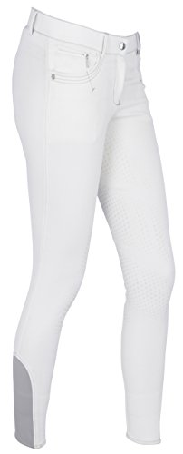 Covalliero Basic Plus - Pantalones de equitación Unisex para niños, Unisex niños, Pantalones de equitación, 321003-7, Blanco, 140
