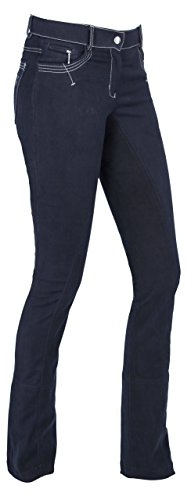 Covalliero Mujer COV.Basic Plus – Pantalones de equitación Jodhpur tamaño Equitación, Azul, 36