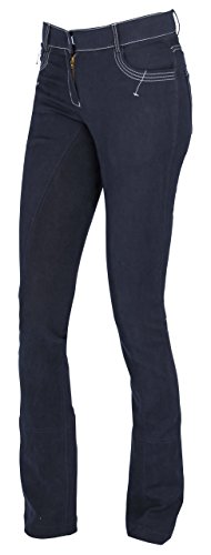 Covalliero Mujer COV.Basic Plus – Pantalones de equitación Jodhpur tamaño Equitación, Azul, 36