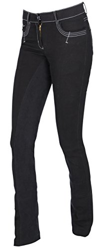 Covalliero Mujer COV.Basic Plus – Pantalones de equitación Jodhpur tamaño Equitación, Negro, 44