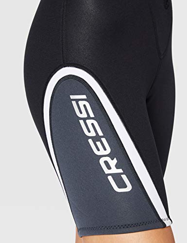 Cressi Playa Lady Shorty Wetsuit 2.5 mm - Traje Monoshort sin Capucha en Neopreno 2.5mm Biforrado, Mujer, Negro/Blanco, 3XL