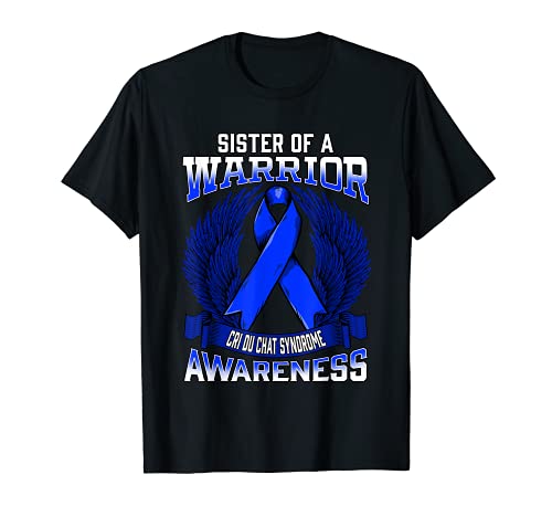 Cri du Chat Síndrome Concientización Sister Support Ribbon Camiseta