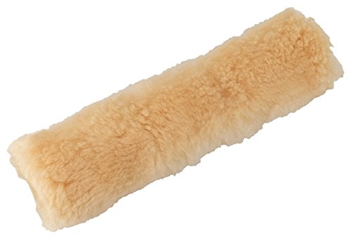 C.S.O. - Funda para correa de piel de oveja auténtica, 25 cm, natural