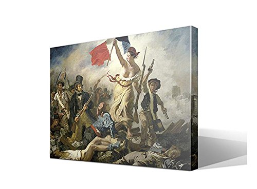 Cuadro Canvas La Libertad guiando al Pueblo de Delacroix 75x55cm