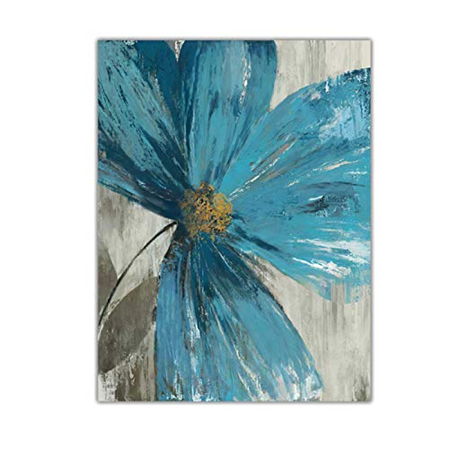 Cuadro en lienzo de flores azules Vintage, póster abstracto, vida floreciente, impresión botánica, cuadro artístico para pared, decoración para sala de estar