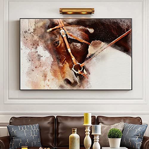 Cuadros Pintados A Mano Pintura al óleo del caballo de la gracia y la belleza de Abstarct en la lona ​​carteles e impresiones artísticos de la pared para la decoración del hogar de la sala de estar