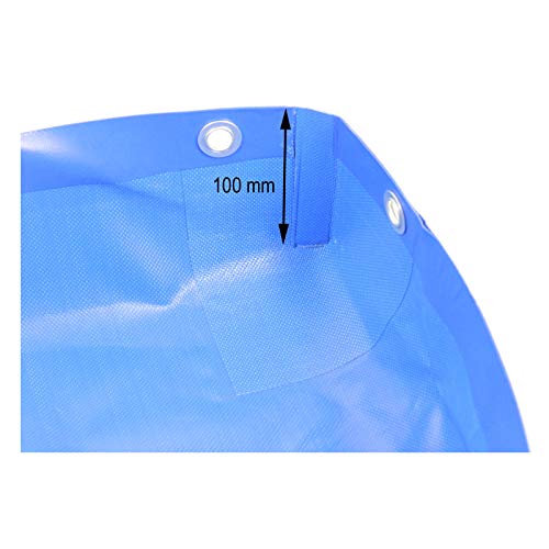 Cubierta de lona para remolque, color azul, con tiras de goma de 2575 x 1345 X 50 mm, tejido lona