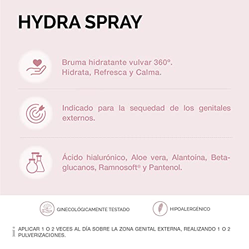 Cumlaude Lab - Emulsión Hydra Spray, Hidratante Vulvar Externo, Calmante y Refrescante, 75 Mililitros