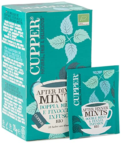 CUPPER Infusion, 20 Bolsas (4 X 20 Bolsas) 3 G, After Dinner Mint Bio, 80 Unidad