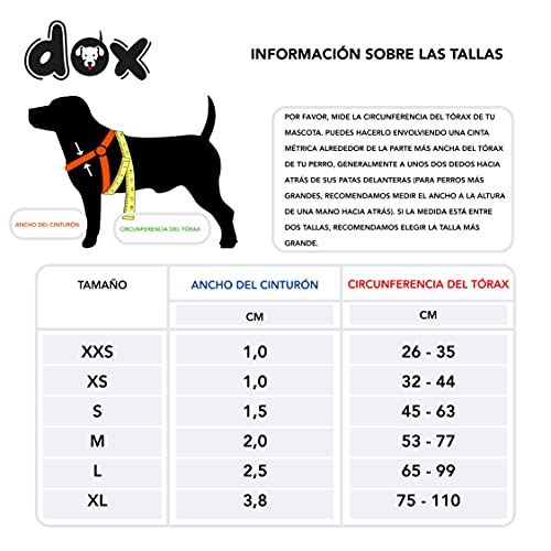 DDOXX Arnés Perro Step-In Nylon, Reflectante, Ajustable | Muchos Colores & Tamaños | para Perros Pequeño, Mediano y Grande | Accesorios Gato Cachorro | Naranja, XS