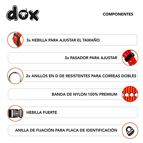 DDOXX Arnés Perro Step-In Nylon, Reflectante, Ajustable | Muchos Colores & Tamaños | para Perros Pequeño, Mediano y Grande | Accesorios Gato Cachorro | Naranja, XS