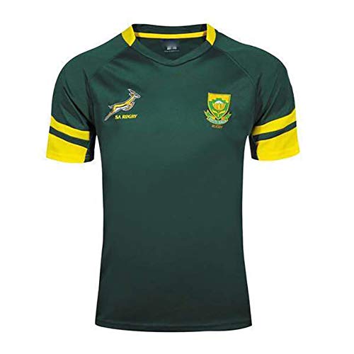 DDZY Jersey de Rugby, 2016 Sudáfrica, Deportes de Verano Transpirable Camisa Casual Camiseta de fútbol Camisa de Polo,M
