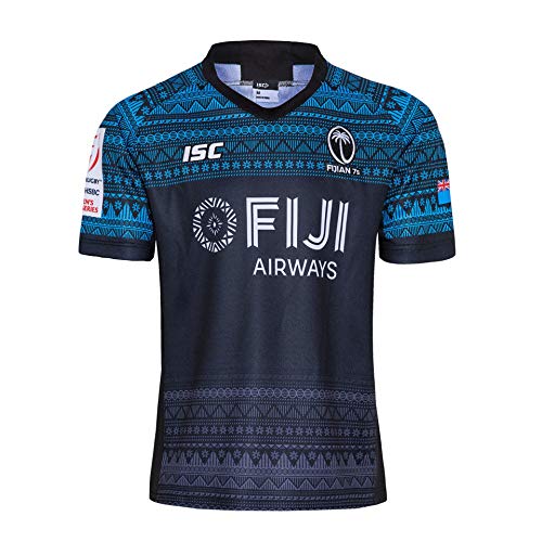 DDZY Jersey de Rugby, 2020 Fiji Nuevo hogar y lejos, Deportes de Verano Transpirable Camisa Casual Camiseta de fútbol Camisa de Polo,7saway,XXXL