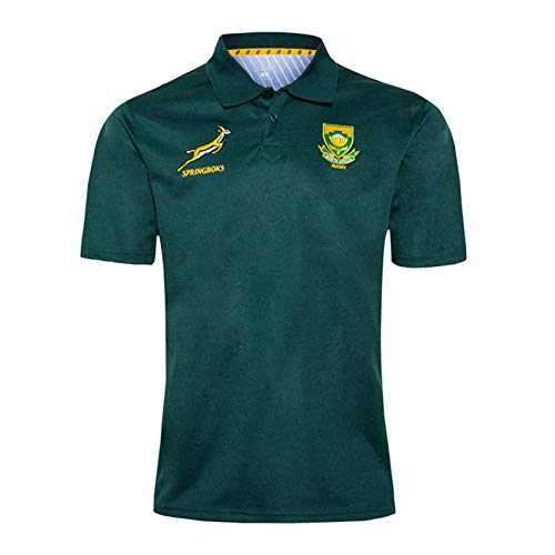 DDZY Jersey de Rugby, 2020 Sudáfrica, Deportes de Verano Transpirable Camisa Casual Camiseta de fútbol Camisa de Polo,L