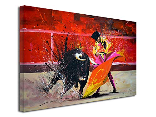Declina - Cuadro grande con impresión sobre lienzo, decoración de salón, lienzo moderno, reproducción de pintura sobre lienzo Toro, 50 x 30 cm