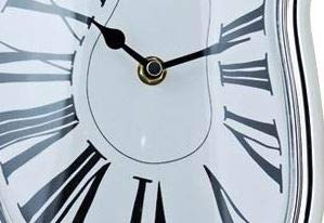 DECOHOUSE Reloj Pared Decorativo Original Dali, Oficina hogar Plateado Blanco