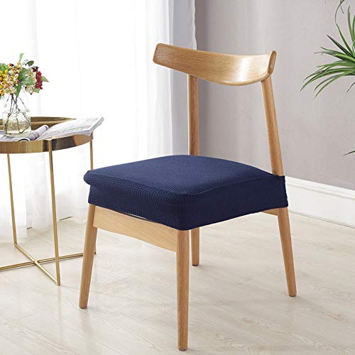 DELITLS 6 unids/set asiento sólido impermeable Jacquard Stretch Slipcovers comedor silla cubre