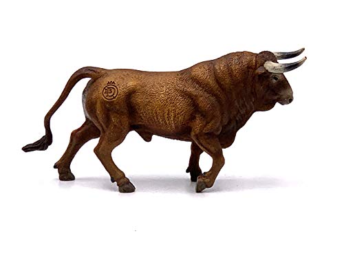 Deqube- Bravo Colorado Trotando Figura de Toro, Color Marrón, 17X8X4,2 (1)