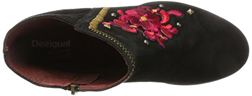Desigual Shoes_Country Red Flower, Botas Chelsea Mujer, Negro, 41 EU