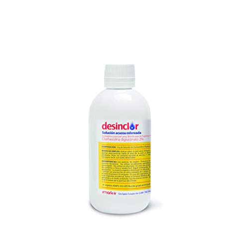 Desinclor Clorhexidina Acuosa Coloreada 2% Antiseptico - 250 ml tapon