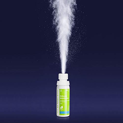 Desinfectante para todo tipo de Superficies, Vía Aérea, Eliminación de Virus, Hongos y Bacterias, Eliminación de Olores, - NDP Total Air+ Green de Vesismin - Nebulizador (50 ml) (300 ml)