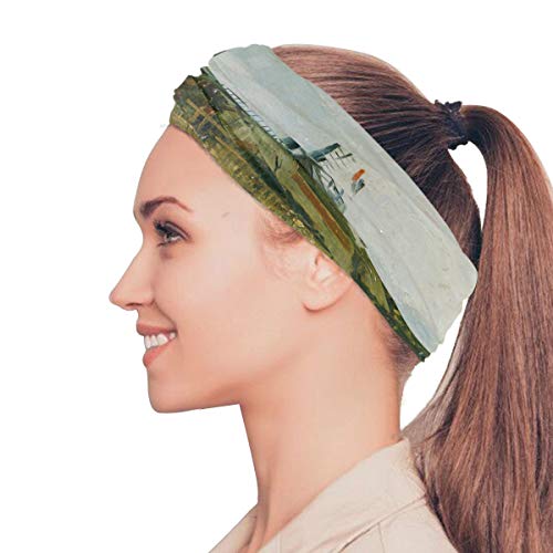 DEZIRO Van Gogh Molinos de viento Headwear Wrap Sport Diadema Sweatband Magic Bufanda Casco Liner, Pasamontañas para Pesca, Senderismo, Correr, Motocicleta