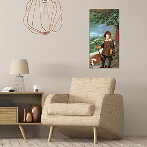 Digitalpix Artenòr Quadro Velázquez Diego Il Principe Baltasar Carlos Cacciatore 1635 - Stampa su Tela Canvas Intelaiata - 48 x 92 cm
