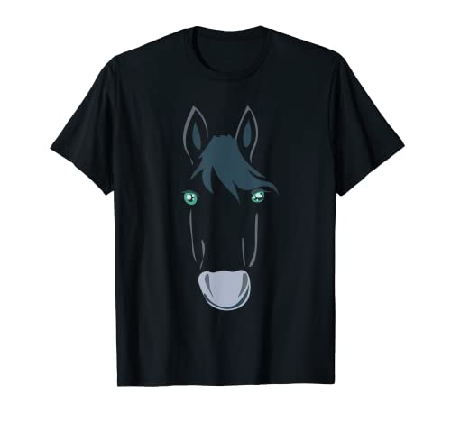 Disfraz de animal de Halloween de la camisa de la cara del caballo Camiseta
