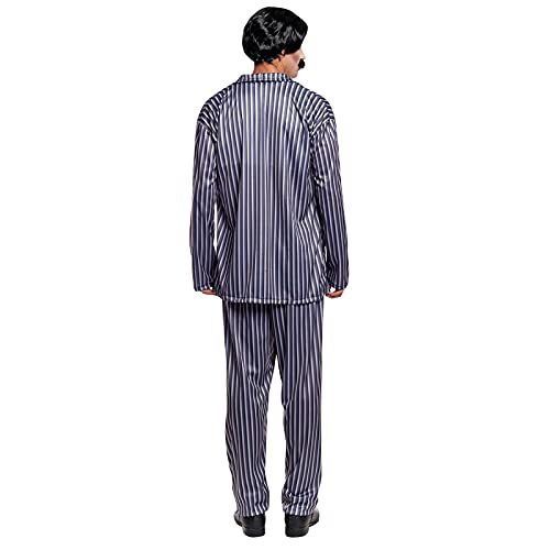 Disfraz Gangster Abogado Familia Tenebrosa Hombre [Talla M]【Tallas Adulto S a L】【Traje Rayas】 Disfraz Halloween Hombre Cosplay