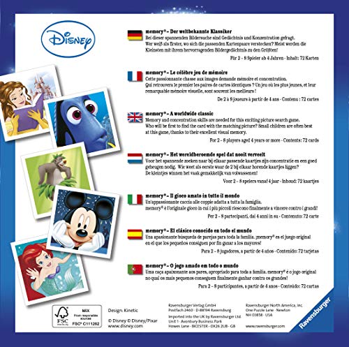 Disney All Other Classic Memory, 4 a&ntildeos (Ravensburger 21227)